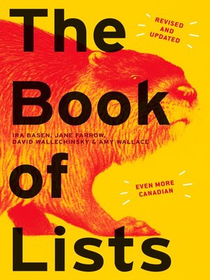 The Book of Lists, Canada 150 Edition - ebook